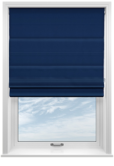 Shima Faux Silk, Indigo - Roman Blind